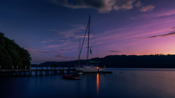 istock Dramatic sunset with stars in the sky 1146697123