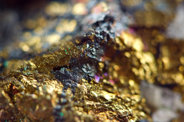 istock Golden background. Gold nugget. Backdrop for the project. Macro 1146703462