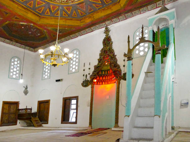 istock King's Mosque, Prayer Hall, Wooden carved ceiling, Berat, Albania 1146704607