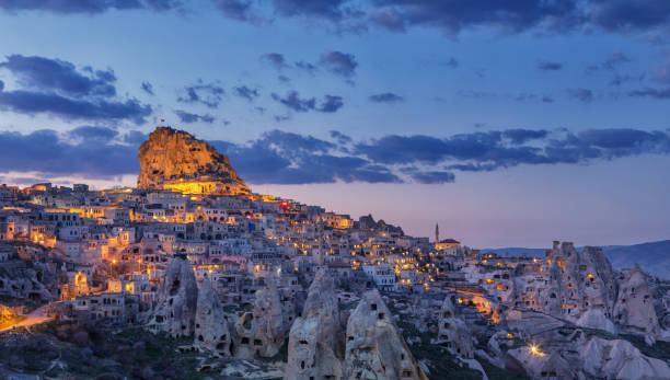 Townscape of Uchisar, Cappadocia, Turkey