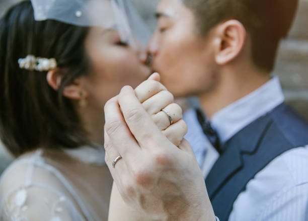Bride and Groom Bride and Groom in Beijing,China. chinese wedding dress stock pictures, royalty-free photos & images