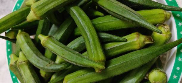 istock Summer seasons vegetable lady finger 1146710792