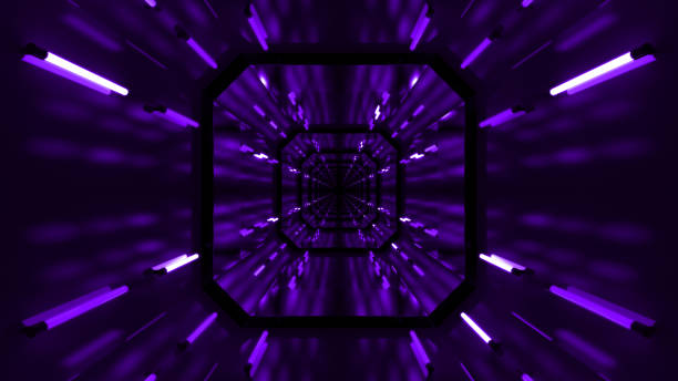 istock Purple Futuristic Technological Background Tunnel 1146711689
