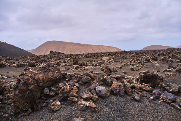 istock volcanic landscape on a cloudy day 1146713261