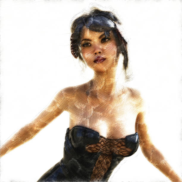 istock Digital artistic Sketch of a Fantasy Female 1146713952
