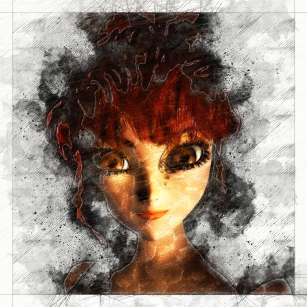 istock Digital artistic Sketch of a Fantasy Female 1146713959