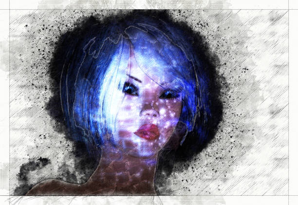 istock Digital artistic Sketch of a Fantasy Female 1146713970