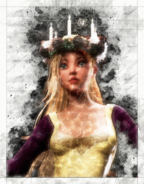 istock Digital artistic Sketch of a Fantasy Female 1146714075