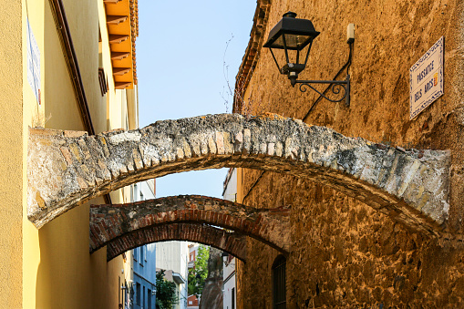 Calle de la ciudad española de Malgrat de mar. photo