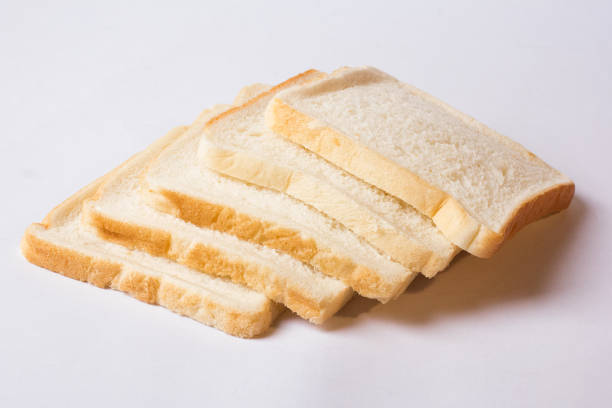Sliced loaf bread isolated on white background, Wheat bread sliced