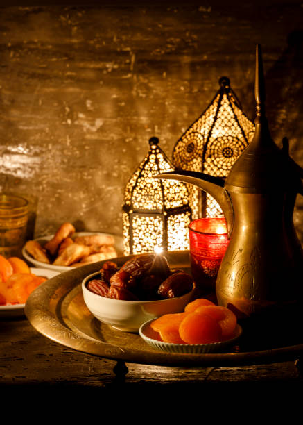 istock Ramadan Kareem Lantern, Dates and Dry Fruits for Iftar 1146718641