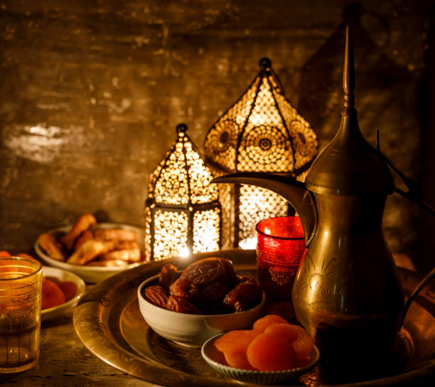 istock Ramadan Kareem Lantern, Dates and Dry Fruits for Iftar 1146718654