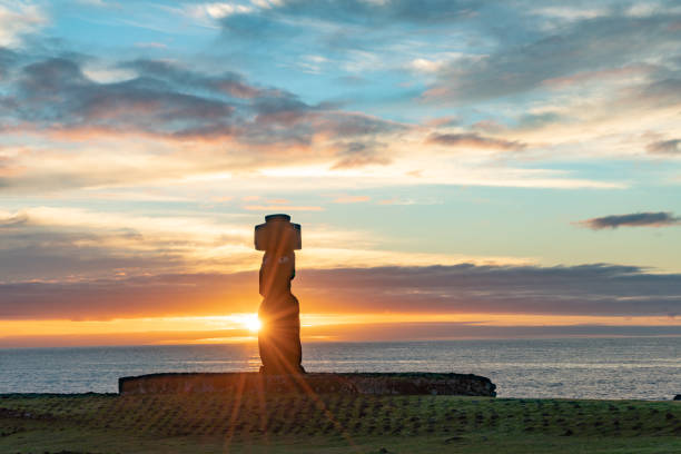 istock Sunset at Ahu Tahai,Easter Island, Chile 1146720269