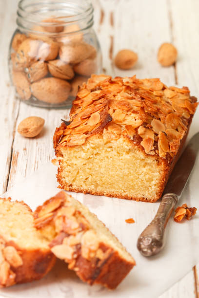istock Homemade pound cake with almonds. Delicious dessert  (pie) for gourmets. Selective focus 1146721149