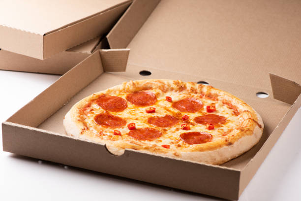 istock Pepperoni Pizza in box close up 1146721990
