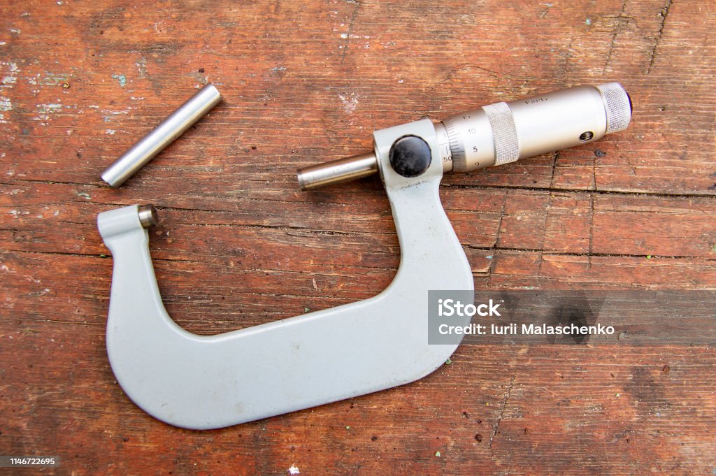 Bench Micrometer Labels Micrometer Bench Tool For Accurate Measurement Of Quantities Stock ...