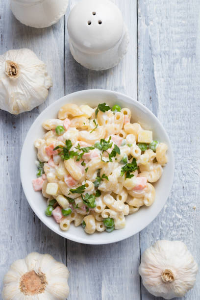 istock Homemade macaroni salad with vegetables 1146723230