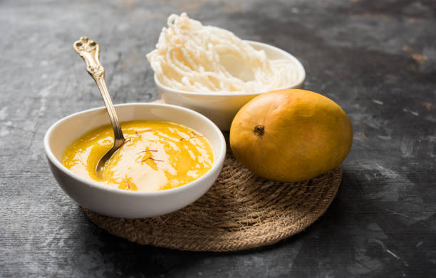 istock Aam ras with fried kurdai mae up of wheat 1146723584