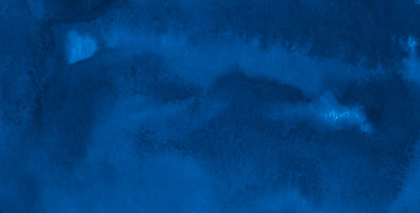 istock Dark blue watercolor frame with torn strokes and stripes. With copy space for text. 1146729771