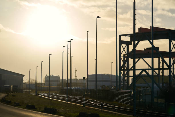 istock Road through an industrial area 1146732204