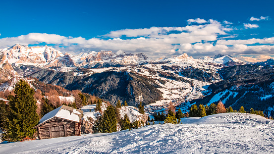 Ski Resort Alta Badia, Hochabtei, in Gadertal, Südtirol, South Tyrol, Alta Adige, Italy