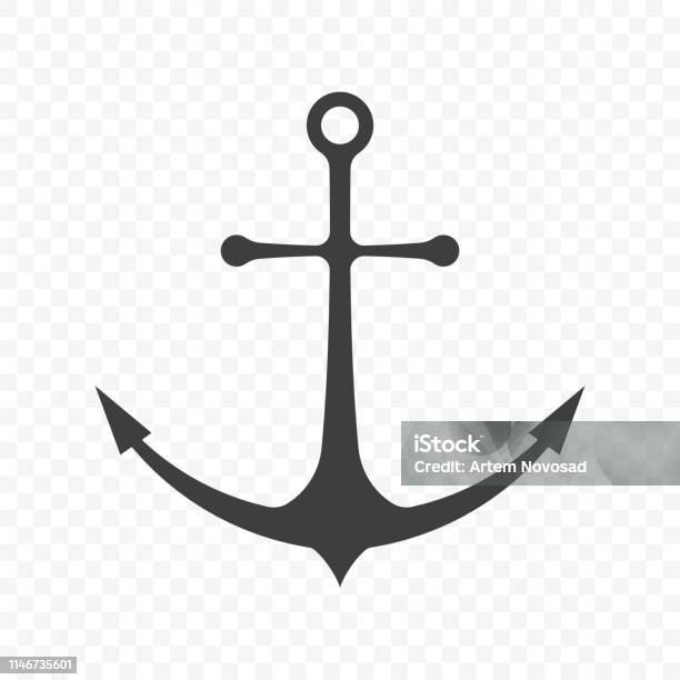 Anchor Icon Isolated Vector On Transparent Background Stock Illustration - Download Image Now