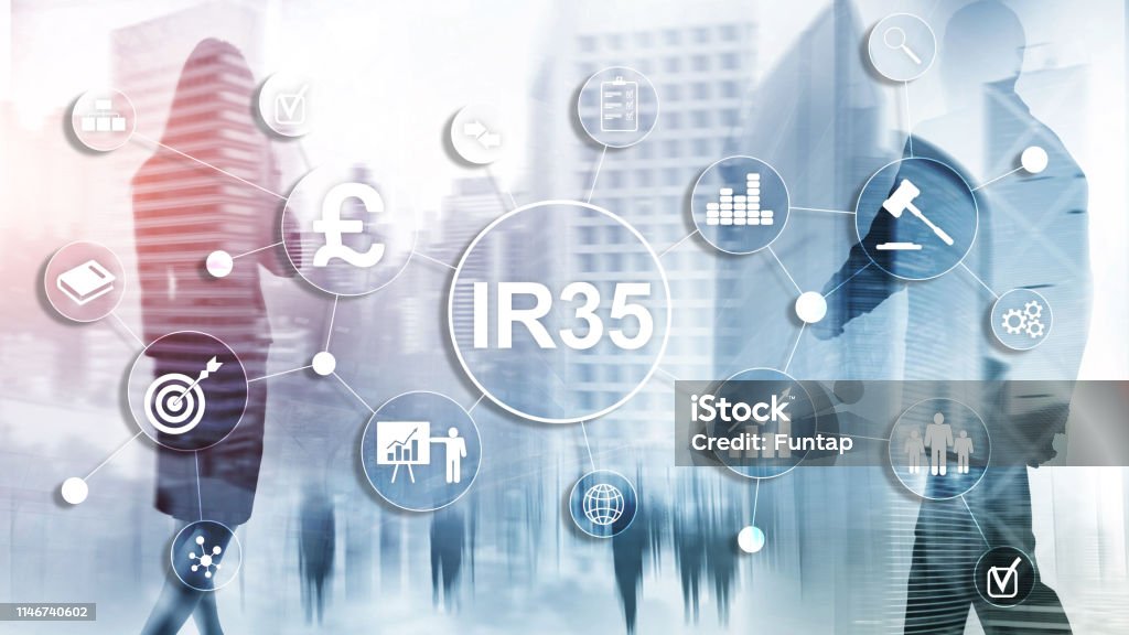 IR35 finance concept. United Kingdom tax law, tax avoidance IR35 finance concept. United Kingdom tax law, tax avoidance. Adult Stock Photo