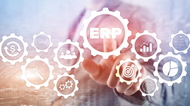 istock ERP system, Enterprise resource planning on blurred background. Business automation and innovation concept 1146740991