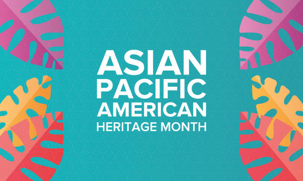 亞太裔美國人遺產月。5月慶祝。它慶祝亞裔美國人和太平洋島民在美國的文化、傳統和歷史。海報、卡片、橫幅和背景。向量例證 - 亞洲 圖片 幅插畫檔、美工圖案、卡通及圖標