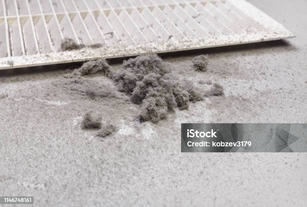 Dust Collected From The Air Duct Filter Stock Photo - Download Image Now - Air Duct, Cleaning, Dust