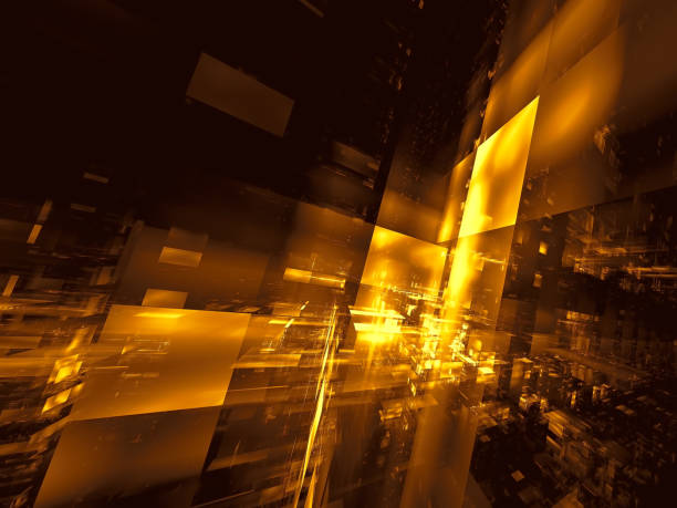 istock Futuristic city with glass walls - abstract digitally generated image 1146748687