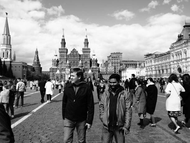 Moscow, Russia - April 2024: scenes and views of Red Square in Moscow, Russia, in April 2024