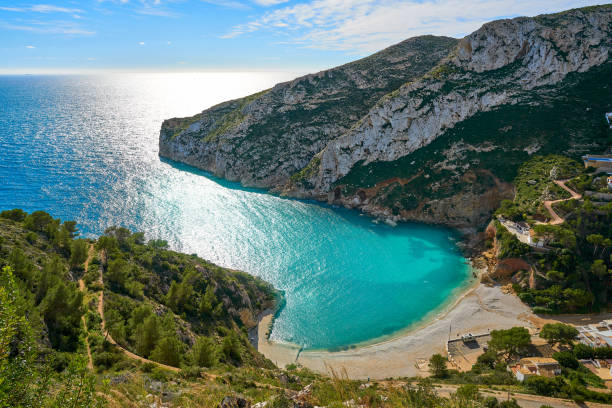 la granadella strand in javea in spanien - javea stock-fotos und bilder