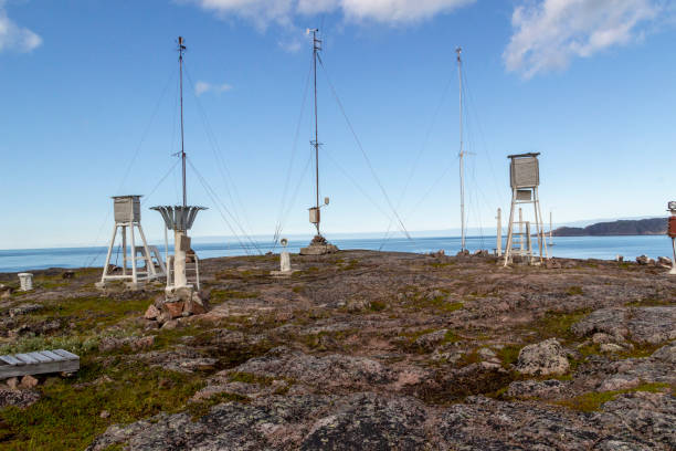 istock Weather station over the dam with mountain background 1146761429