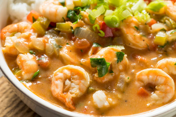 istock Spicy Homemade Cajun Shrimp Etouffee 1146763129