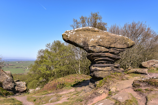 National Trust  Brimham Rocks on Brimham moor near Pateley Bridge in Yorkshire Dales National Park
