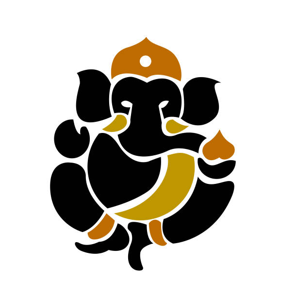Ganesha symbol logo - vector illustration Icon vector art illustration