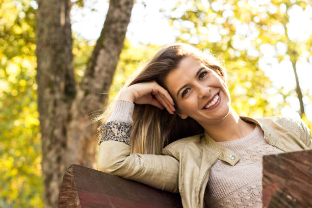 istock Woman sunny nature portrait 1146779768
