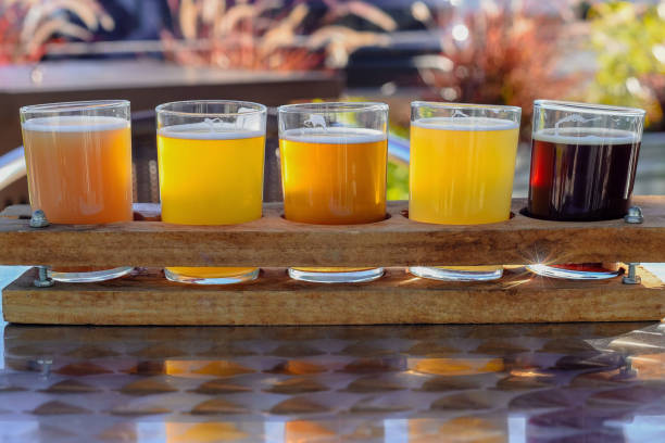 istock Closeup of beer tasting glasses 1146783229