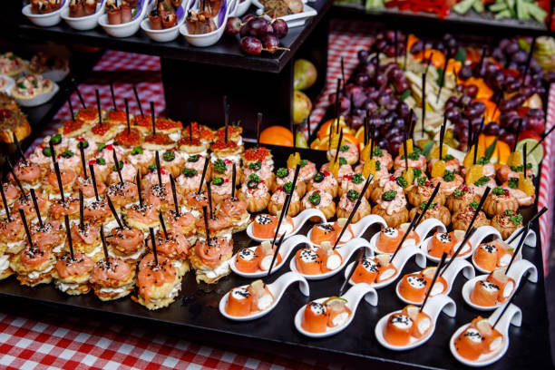 istock Various small snacks at the banquet event. 1146783909