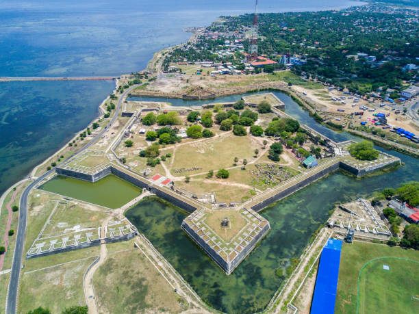 Jaffna Fort, built by the Portuguese near Karaiyur, Jaffna, Sri Lanka in 1618 under Phillippe de Oliveira following the Portuguese invasion of Jaffna. Fortress of Our Lady of Miracles of Jafanapatao. stock photo