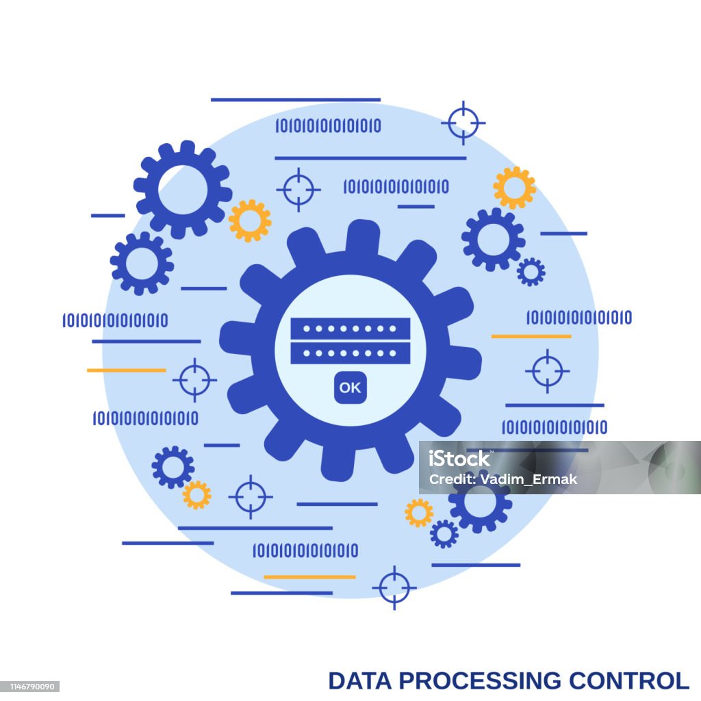 Data Processing Control Vector Concept Stock Illustration - Download ...