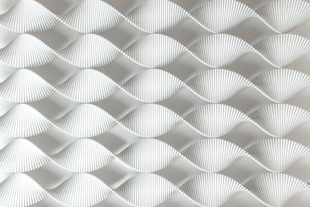 istock 3d rendering, the spiral DNA consist of lines. 1146810020