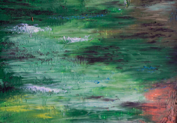 istock colorful and textured background: colorful reflections in pond 1146810379