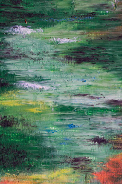 colorful and textured background, painted with clay on canvas, handmade by myself