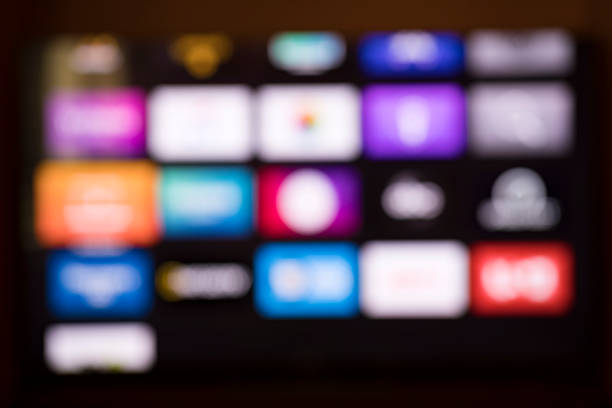 Smart tv background stock photo