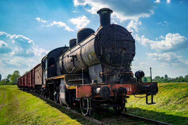 istock Abandoned steam train,  sunny day, Croatia 1146824586