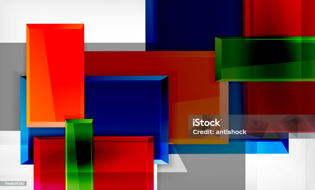 Rectangle Colorful Block Colorful Square And Rectangle Blocks Background Stock Illustration ...