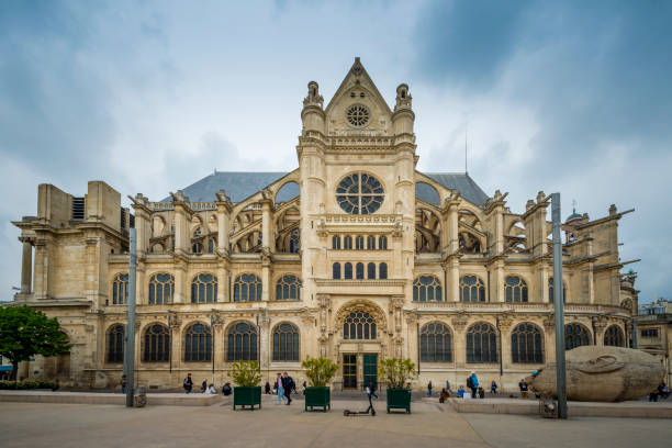 kościół świętego eustache w paryżu - église saint eustache zdjęcia i obrazy z banku zdjęć