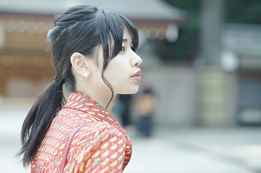 Portrait of attractive young woman,Japan